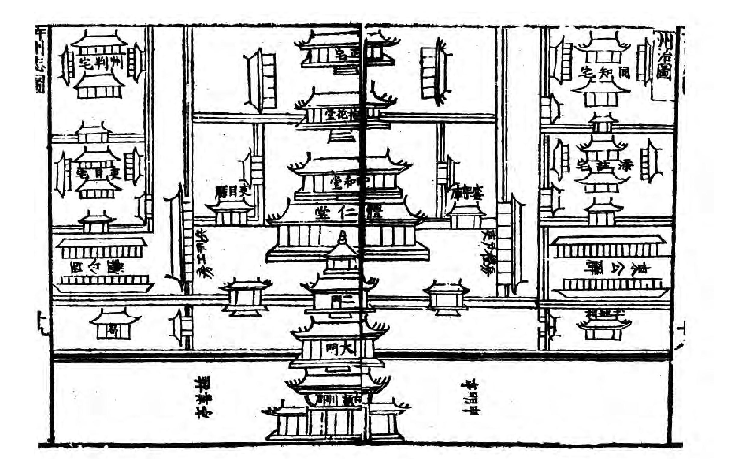 古代县衙布局图片