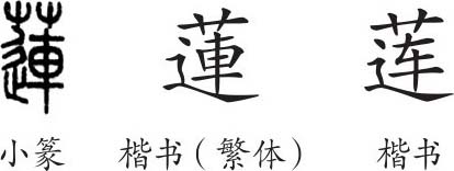 莲 字义 莲 字的字形演变 说文解字 莲 说文解字 品诗文网