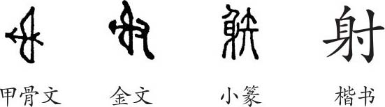 射》字义，《射》字的字形演变，小篆隶书楷书写法《射》 - 说文解字- 品诗文网